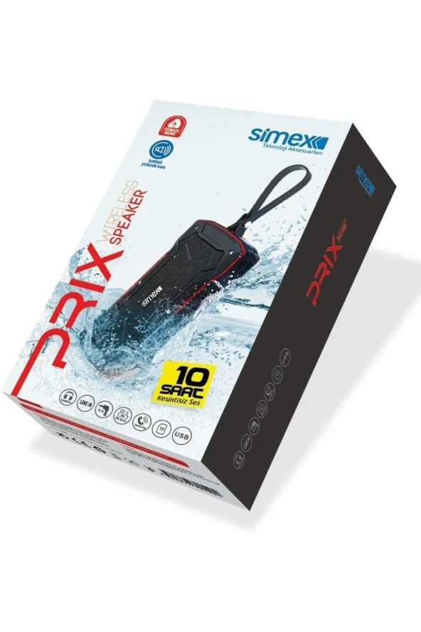 Simex Bluetooth Hoparlör Waterproof Ipx5 Mavi