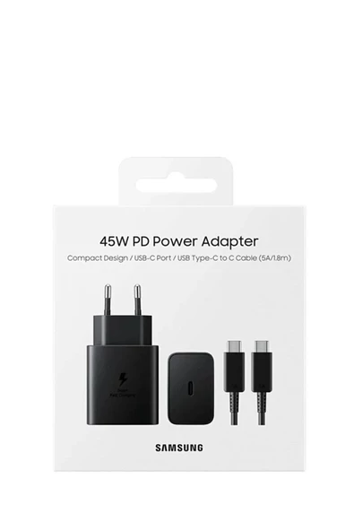 Samsung S23 Ultra 45w Orjinal Type-c Süper Hızlı Şarj Cihazı ( Türkiye Garant) Ep-t4510xbegww