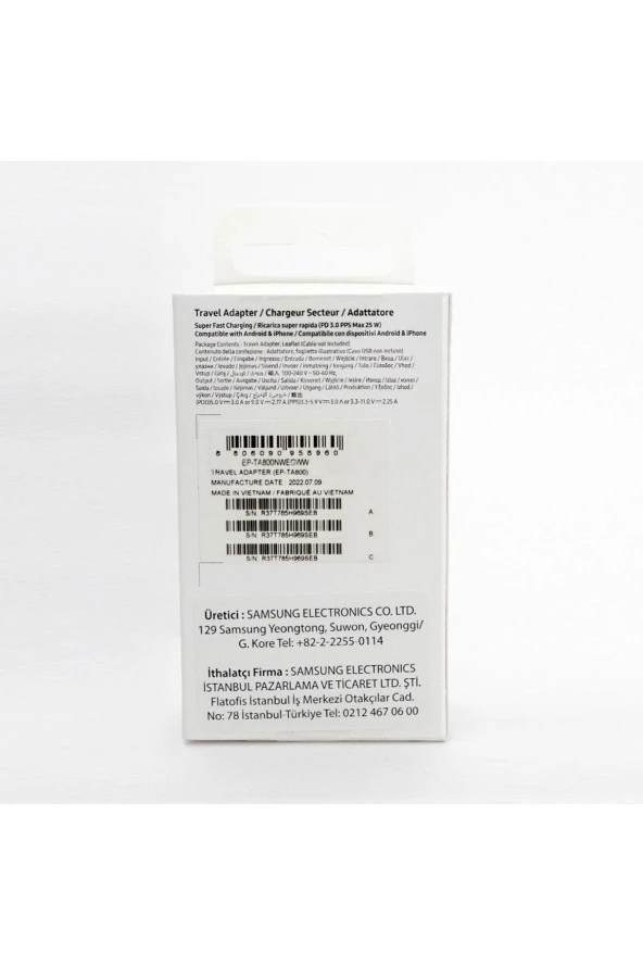 Galaxy S21 Fe 5g Uyumlu Type-c Fast Şarj Adaptörü 25w Beyaz ( Türkiye Garantili) - 5