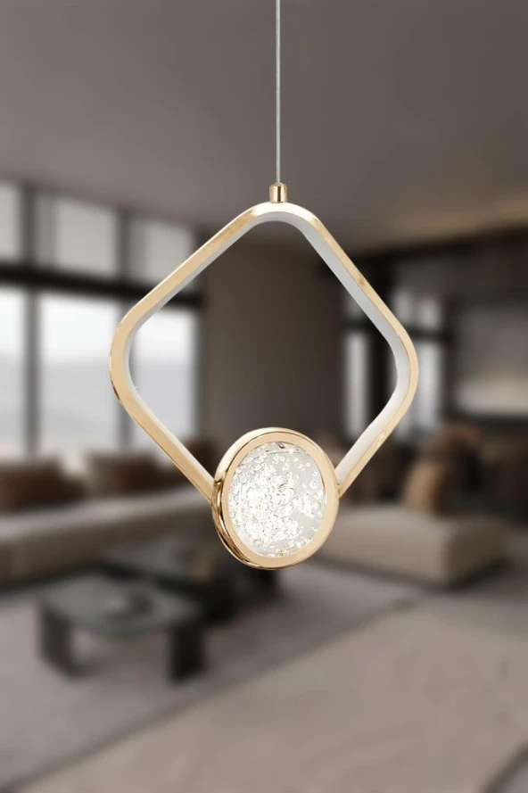 Eray Aydınlatma 1806-1 Gold Kristalli Led Avize - Resim 2