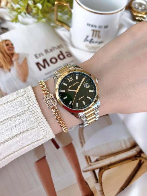 LCB07827.270 Çelik Kordonlu 3 Atm Suya Dayanıklı Elite Model Özel Seri Kadın Kol Saati+Bileklik ürün görseli