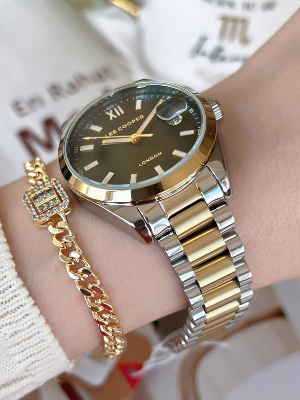 LCB07827.270 Çelik Kordonlu 3 Atm Suya Dayanıklı Elite Model Özel Seri Kadın Kol Saati+Bileklik - Resim 3