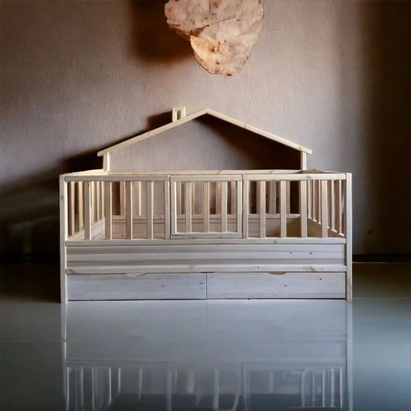Baby Kinder Royal Montessori Doğal Bebek Çocuk Karyolası