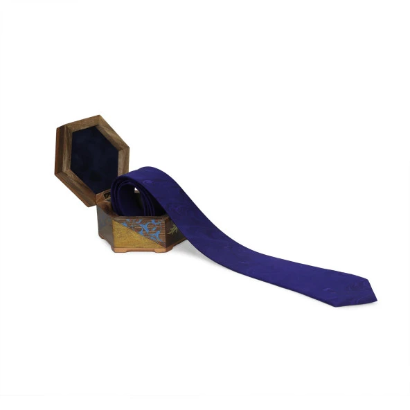 e38 ERKEK RENKLİ EBRU KRAVAT - K0135 - 2