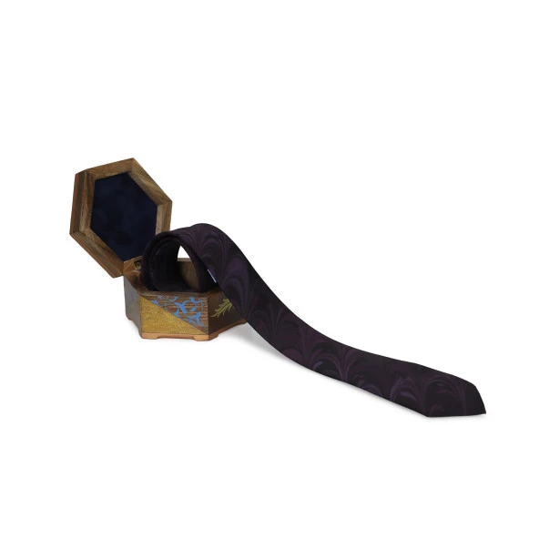 e38 ERKEK RENKLİ EBRU KRAVAT - K0130 - 2