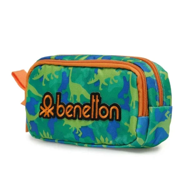 Benetton Dinazor Desenli Çift Bölmeli Kalemlik 03663 - 3
