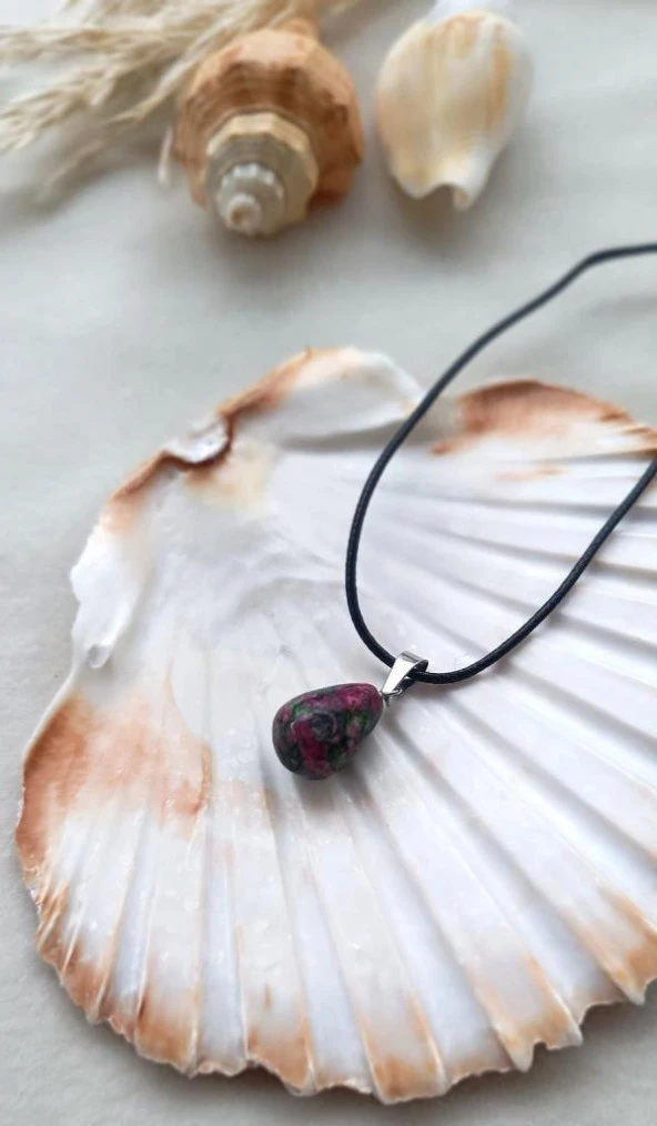 Kolye Gerdanlık Yoga Reiki Doğal Zoizit Taşı Kadın Takı Hediye ürün görseli