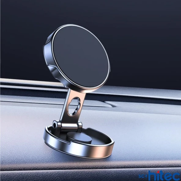ScHitec Katlanabilir Manyetik Araç İçi Telefon Tutucu Siyah - 5