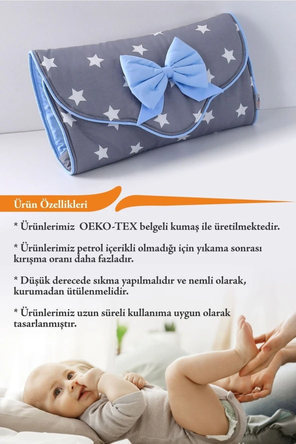 Umaybebek Alt Açma Minderi - Çantalı - Koyu/gri Mavi- - 3