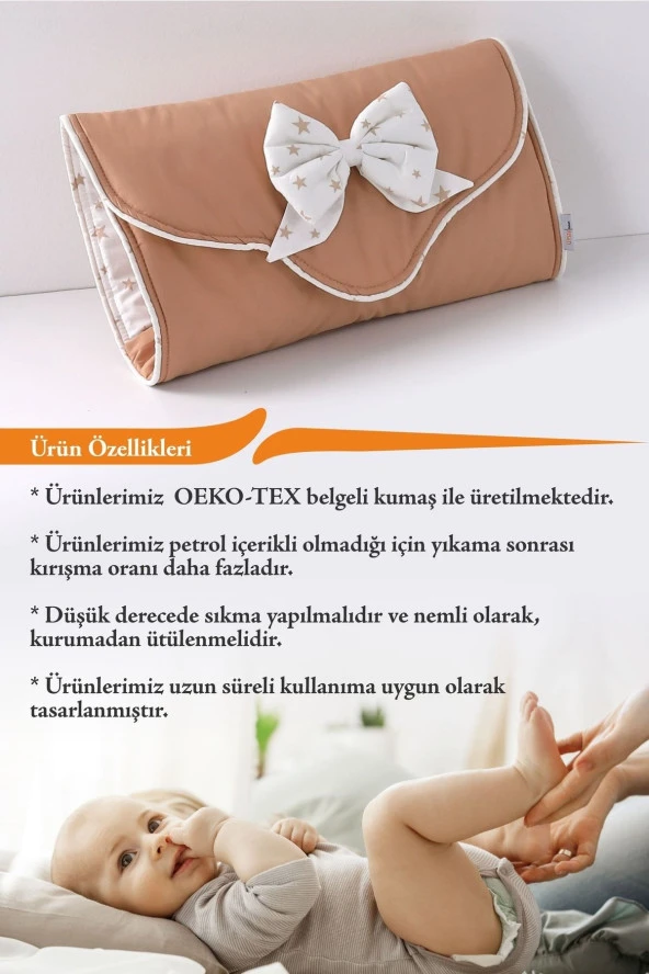 Umaybebek Alt Açma Minderi - Çantalı - Kahve Yıldız- - 3