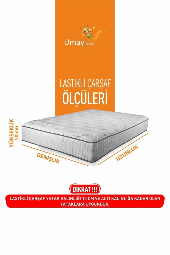 Umaybebek Kapitoneli, Lastikli, Yatak Koruyucu Lastikli Çarşaf - %100 Pamuk - Gri-GRİ - 3