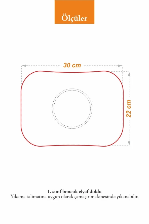 Umaybebek Düz Kafa Yastığı, Bebek Yastığı, Düz Kafa Sendromu Bebek Yastığı-Beyaz - 3