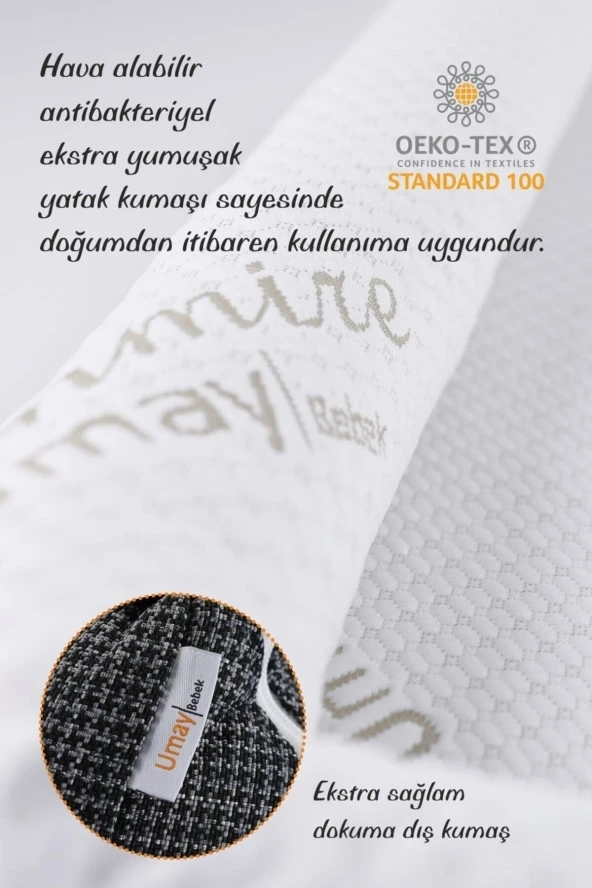 Umaybebek Umay Çantalı Taşınabilir Reflü Yatağı, Babynest, Anne Çantası - Dokuma Gri - 4