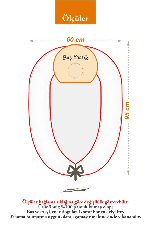 Umaybebek 5 Parça - Bebek Uyku Yatağı, Baş Yastık, Bebek Pikesi, Yorganı, Dekoratif Bulut Yastık-Mavi/Beyaz Yıldız - 4