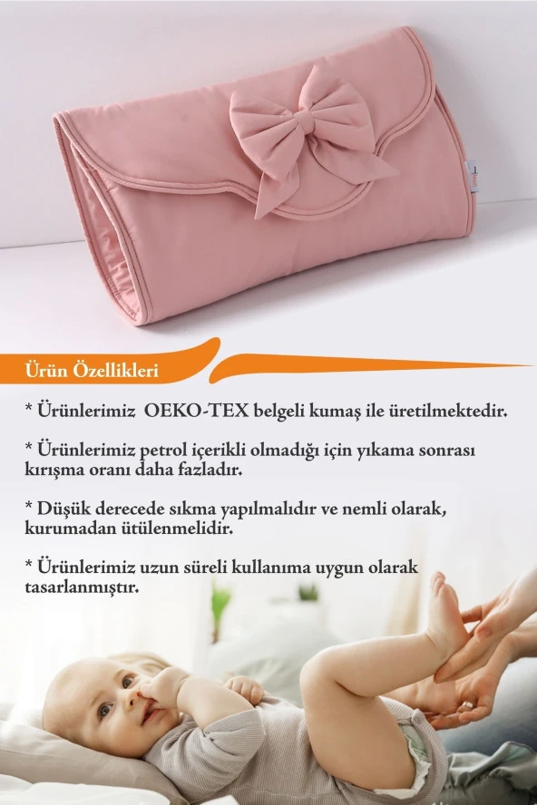 Umaybebek Alt Açma Minderi - Çantalı - Pudra- - 3