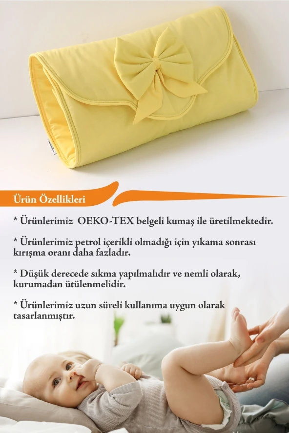 Umaybebek Alt Açma Minderi - Çantalı - Sarı- - 3