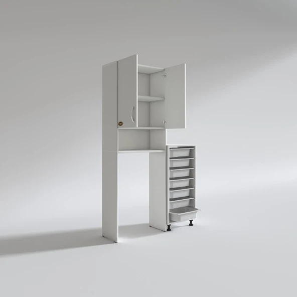 Kenzlife çamaşır makinesi dolabı sinemsepet byz 07 li banyo arkalıksız kurutma bulaşık - Resim 3