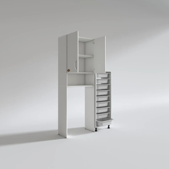 Kenzlife çamaşır makinesi dolabı sinemsepet byz 09 lu banyo arkalıksız kurutma bulaşık - Resim 3