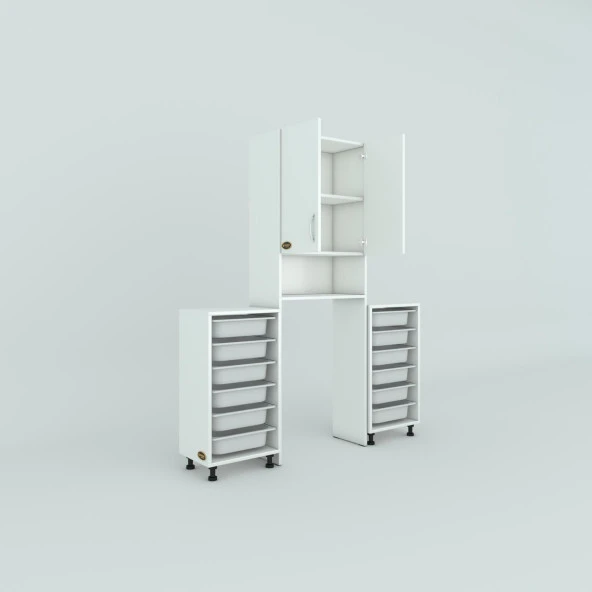 Kenzlife çamaşır makinesi dolabı sinemsepetduble byz 06 lı banyo arkalıksız kurutma bulaşık - Resim 3