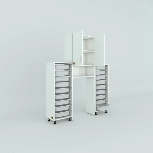 Kenzlife çamaşır makinesi dolabı sinemsepetduble byz 09 lu banyo arkalıksız kurutma bulaşık - Resim 3