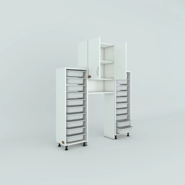 Kenzlife çamaşır makinesi dolabı sinemsepetduble byz 10 lu banyo arkalıksız kurutma bulaşık - Resim 3