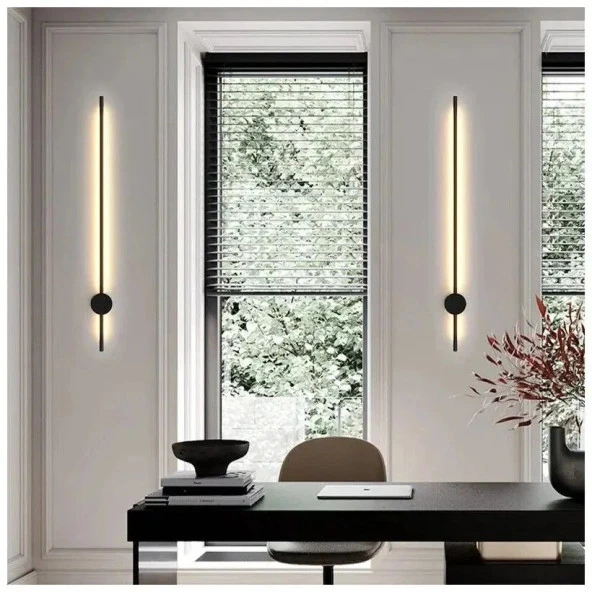 Dekoratif Aplik | 800 mm Uzunluk | 20mm Genişlik | Siyah Renk | 1080 Lümen | 3000K" - Resim 2