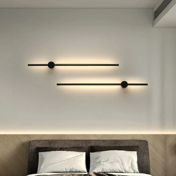 Dekoratif Aplik | 800 mm Uzunluk | 20mm Genişlik | Siyah Renk | 1080 Lümen | 3000K" - Resim 3