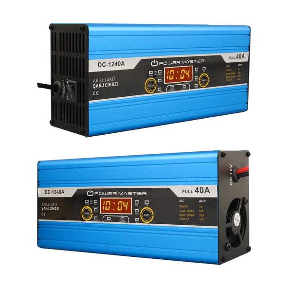 Powermaster Dc-1240A 12 Volt Max 40 Amper Akıllı Akü Şarj Cihazı Aleti Koruma Devreli Otomatik - 5