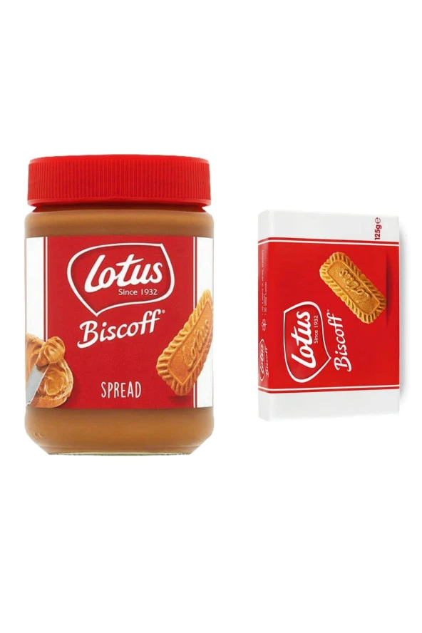 LOTUS Biscoff Spread Bisküvi Kreması 400 Gr + Biscoff Karamelize Bisküvi 125 Gr