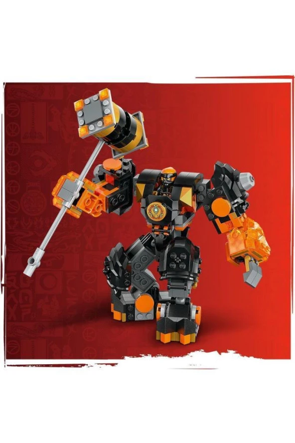 Lego Ninjago Cole'un Toprak Elementi Robotu 71806,Aksiyon Figürü İçeren 235 Parça Yapım seti - 5