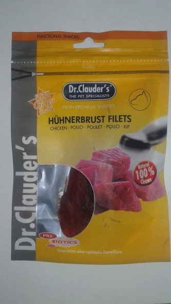Dr.Clauders Tavuk Fileto Köpek Ödülü  80 Gr ürün görseli 1