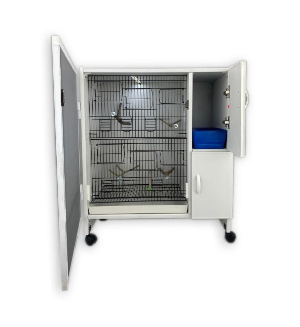 SULTAN (PDMSLT02Y-50T) SULTAN PAPAĞANI DOLABI-KAFESİ- PVC KUŞ DOLABI – DOLAP KAFES( KURULU GÖNDERİM) - 3