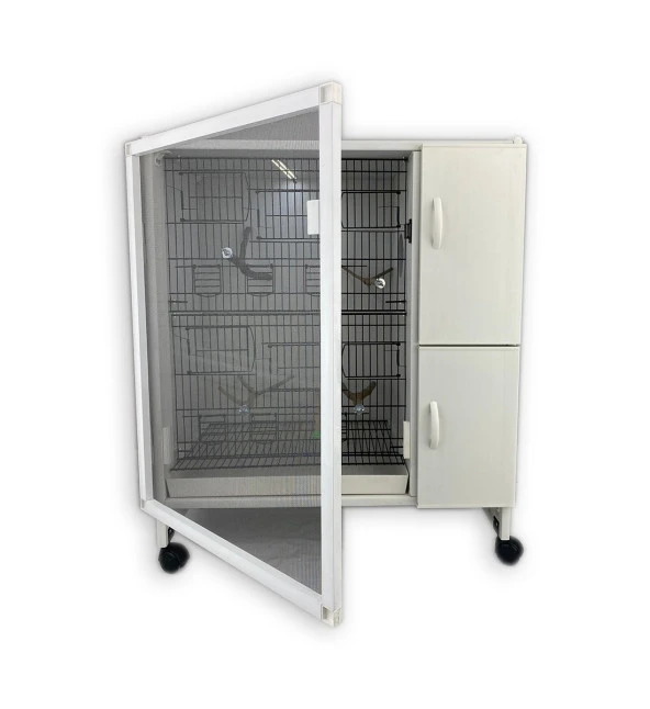 SULTAN (PDMSLT02Y-50T) SULTAN PAPAĞANI DOLABI-KAFESİ- PVC KUŞ DOLABI – DOLAP KAFES( KURULU GÖNDERİM) - 6