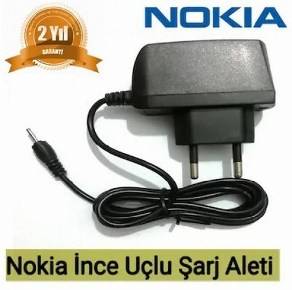 Nokia 3600 ince Uçlu Cep Telefonu Şarj Cihazı Aleti (2 YIL İTHALATÇI Garantili)