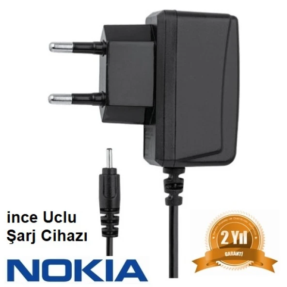 Nokia 6220 ince Uçlu Cep Telefonu Şarj Cihazı Aleti (2 YIL İTHALATÇI Garantili)