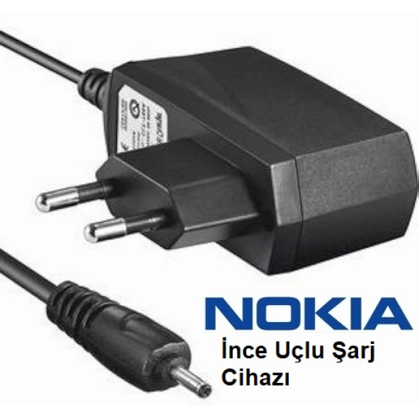 Nokia N72 ince Uçlu Cep Telefonu Şarj Cihazı Aleti (2 YIL İTHALATÇI Garantili)