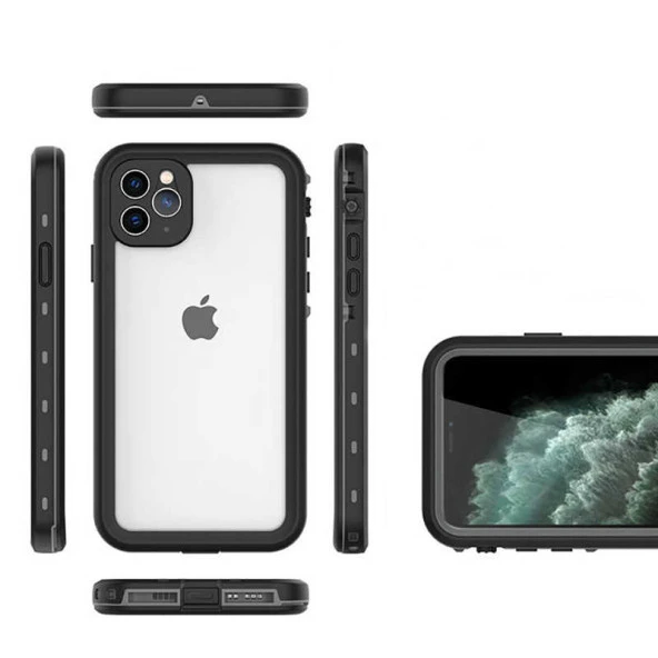 Apple iPhone 11 Pro Max - 360 Full Koruma Su Altı Çekimleri Ve Kuryeler İçin Kılıf