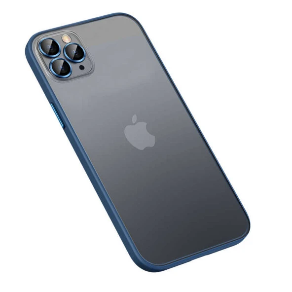 Apple iPhone 13 Pro Max - Kılıf Arkası Mat Kenarları Renkli Sert Retro Kapak