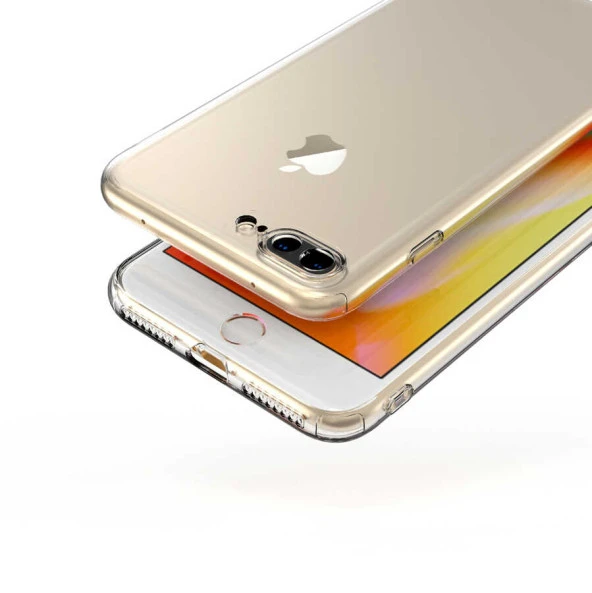 Apple iPhone 7 Plus - Kılıf Kamera Korumalı Şeffaf Slim Fit Süper Silikon Kapak