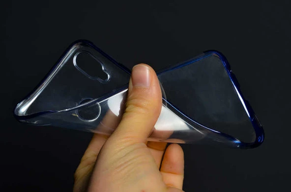 Huawei P Smart Plus / Nova 3i - Kılıf Dört Köşesi Renkli Arkası Şefaf Lazer Silikon Kapak - 4