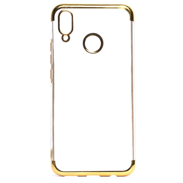 Huawei P Smart Plus / Nova 3i - Kılıf Dört Köşesi Renkli Arkası Şefaf Lazer Silikon Kapak - 1