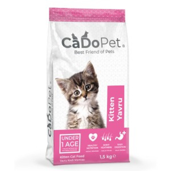 CADOPET YAVRU KEDİ MAMASI,TAVUKLU,1,5 KG