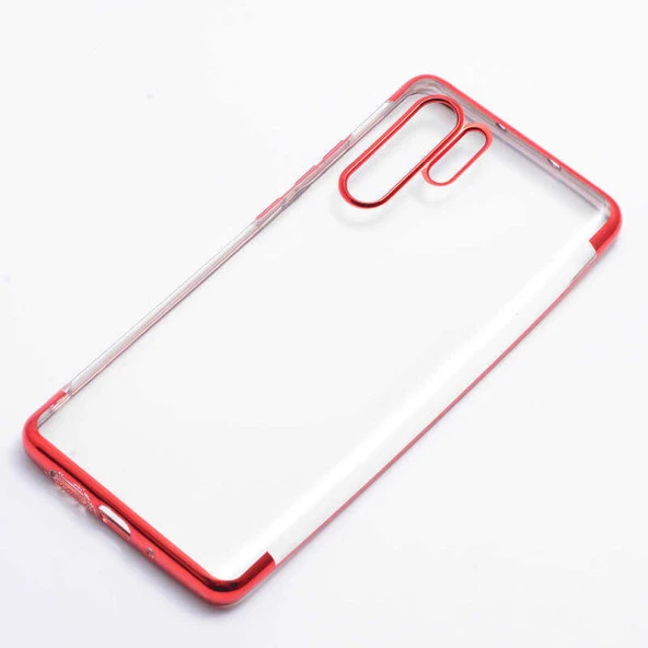 Huawei P30 Pro - Kılıf Dört Köşesi Renkli Arkası Şefaf Lazer Silikon Kapak - 2