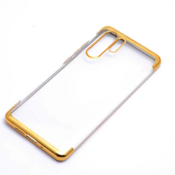 Huawei P30 Pro - Kılıf Dört Köşesi Renkli Arkası Şefaf Lazer Silikon Kapak - 4