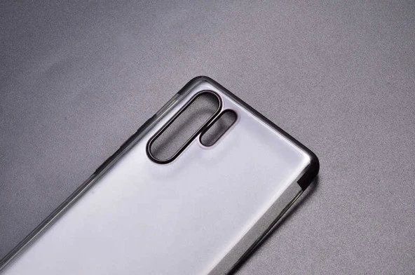 Huawei P30 Pro - Kılıf Dört Köşesi Renkli Arkası Şefaf Lazer Silikon Kapak - 5