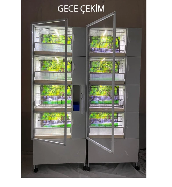 İstanbul Kafes Model 8dy-yy Pvc Kuş Dolabı Dolap Kafes Salma Kafes. ( KURULU GÖNDERİM. ) - 2