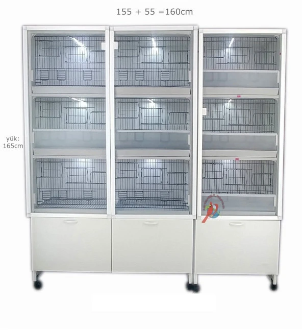 İstanbul Kafes Model 9D Pvc Kuş Dolabı. ( KURULU GÖNDERİM. ) - 3
