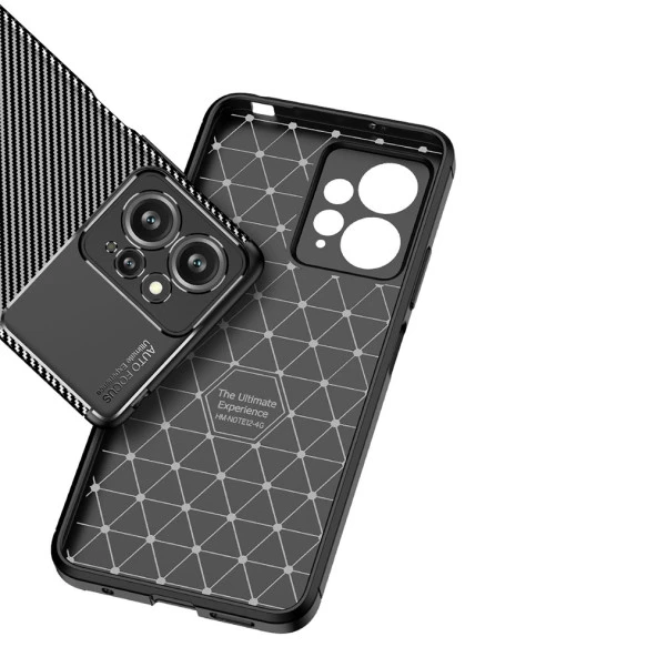 Xiaomi Redmi Note 12 4G - Kılıf Auto Focus Negro Karbon Silikon Kapak