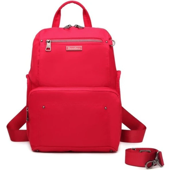 Barcelona Saten Kumaş Kadın Postacı ve Sırt Çantası Barcelona 2108 - Resim 3