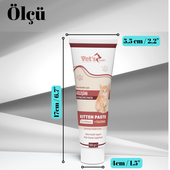 Vet's Health Kitten Paste Yavru Kediler için Gelişim Destekleyici Pasta 100g - 6